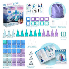 Tytan Disney Frozen magnetic tiles glitter accents add sparkle to playtime.