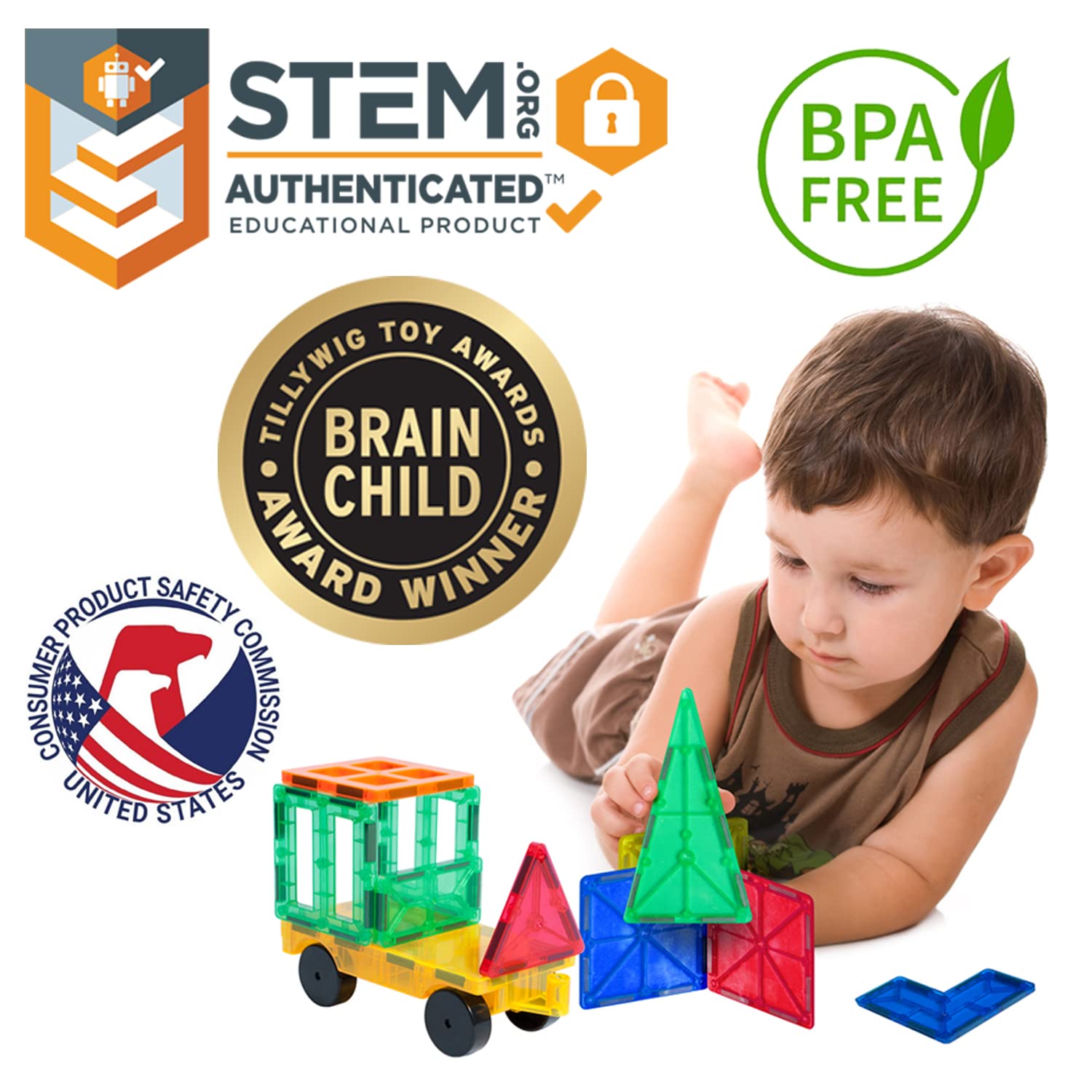 Tytan Tiles STEM-certified toy supports hands-on learning through play.