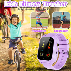 Tywop kids smartwatch displaying pedometer for activity tracking.