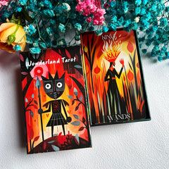 Tzxamsez Wonderland floral design enhances mood during spreads.