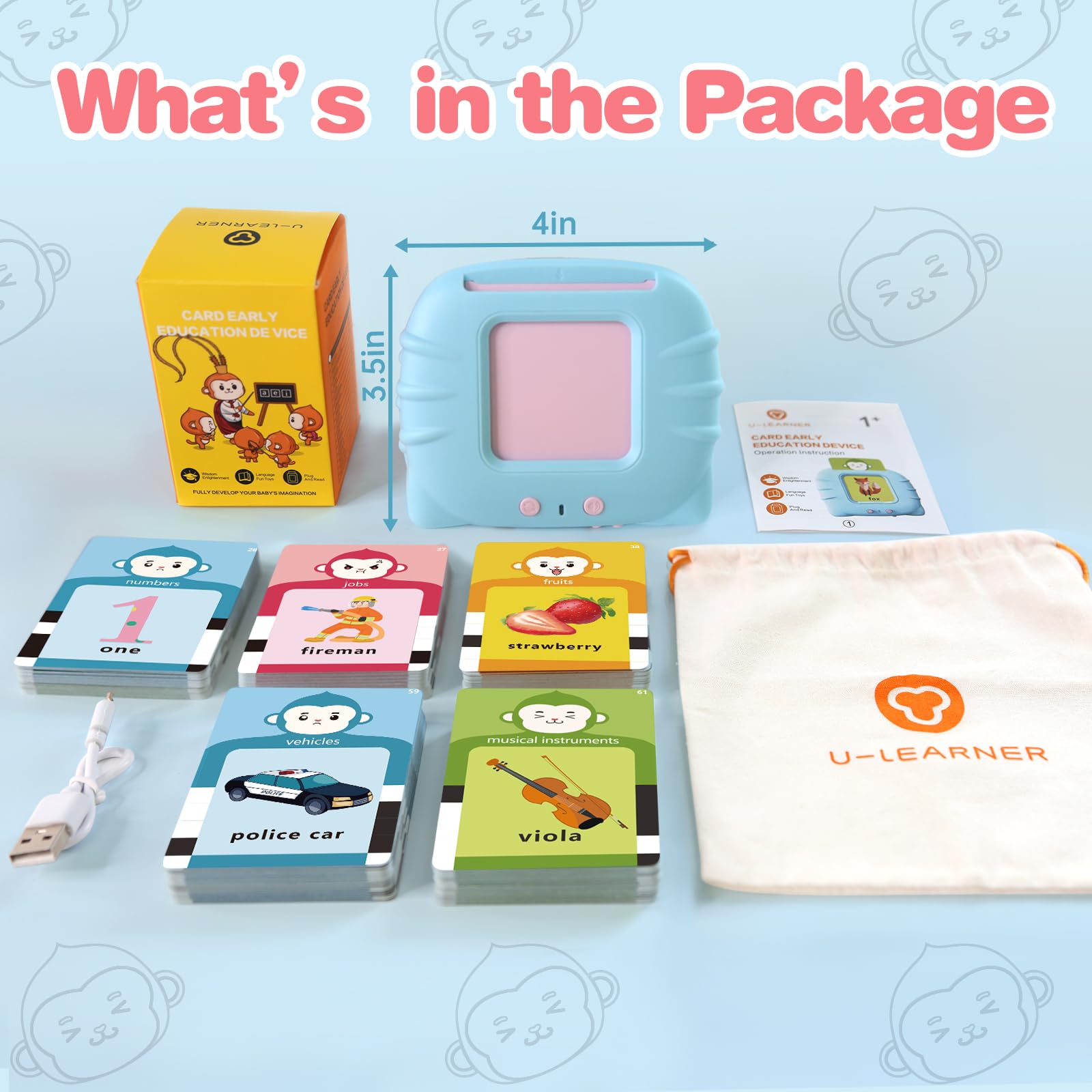 U-LEARNER 296 gift-ready learning set for kids ages 1-6