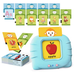 U-LEARNER talking flash cards showcase vibrant visuals for engaging early language learning.