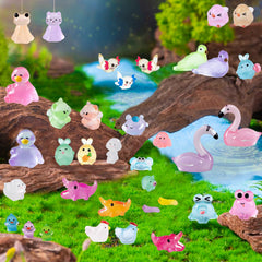 U-Zimikee glow-in-the-dark axolotl mini figure for interactive dollhouse play