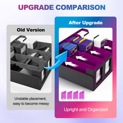 24 removable dividers for clear card categorization