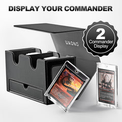 UAONO deck box holds 400+ unsleeved cards for tournament-ready storage