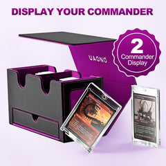 UAONO card deck box with right commander display for fast avatar recognition.