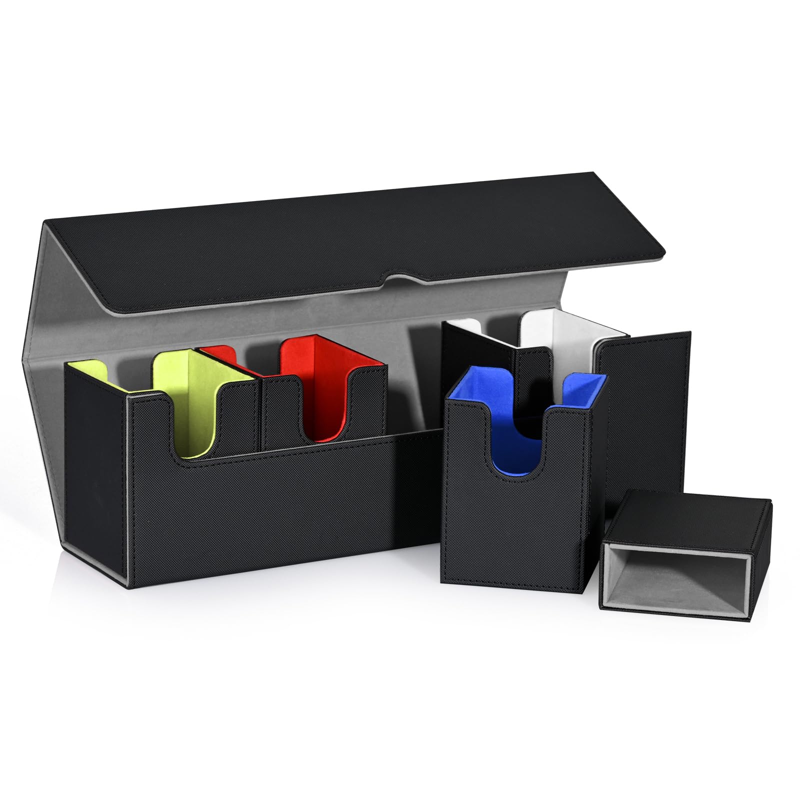 UAONO card deck box with dice tray closed showing secure organization.
