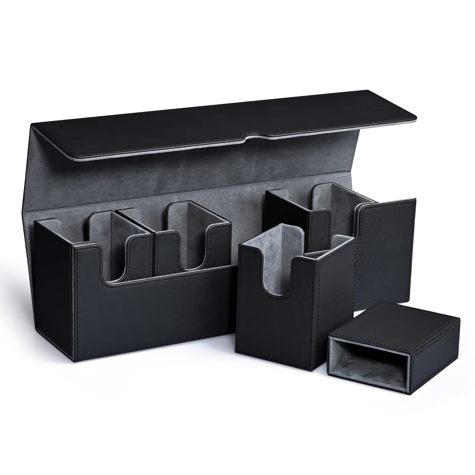 UAONO card deck box with detachable lid shown as a portable playmat option