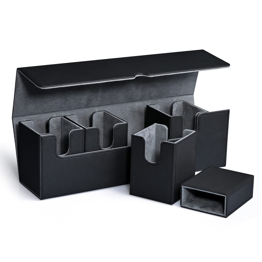 UAONO card deck box with detachable lid shown as a portable playmat option