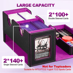 UAONO card deck box features a large dice tray for game accessories.