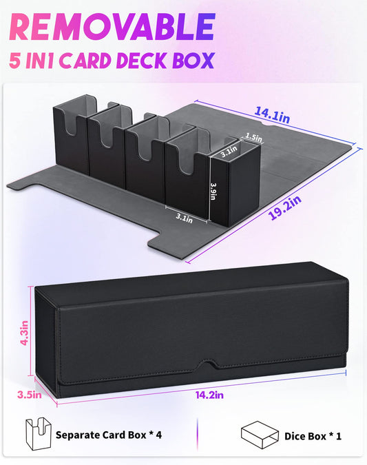 Interior microfiber lining on the UAONO deck box for card protection