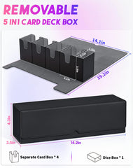 Interior microfiber lining on the UAONO deck box for card protection