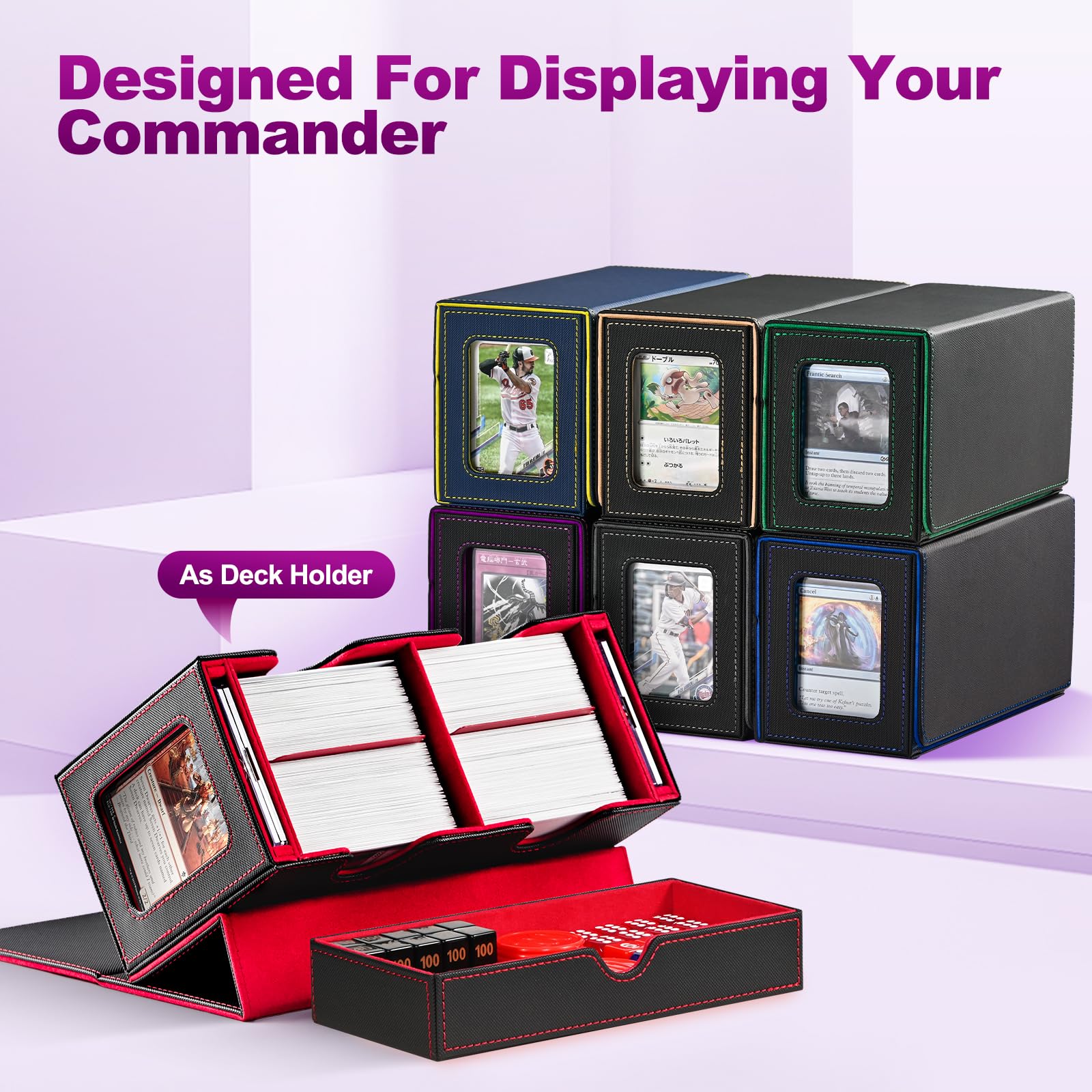 UAONO card deck box designed for travel with secure magnetic closure.