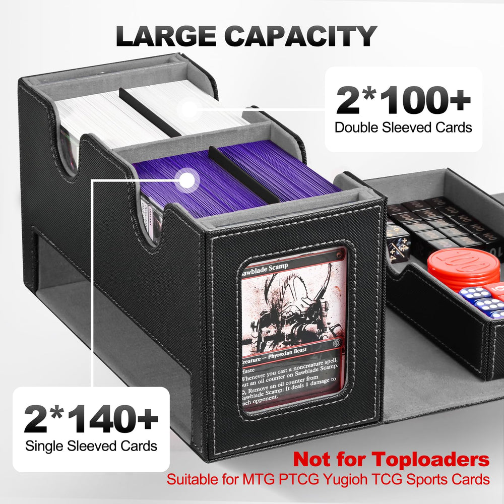 UAONO protective box with PU leather exterior and microfiber interior for card protection