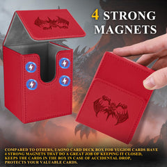 UAONO deck box interior with soft lining protecting cards from scratches.