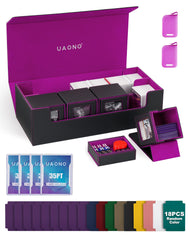 UAONO card storage box with large-capacity layout for MTG and TCG collections