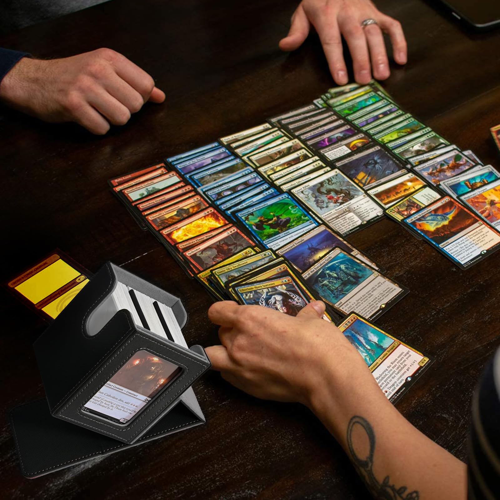 UAONO card storage dividers and top loader for organized storage
