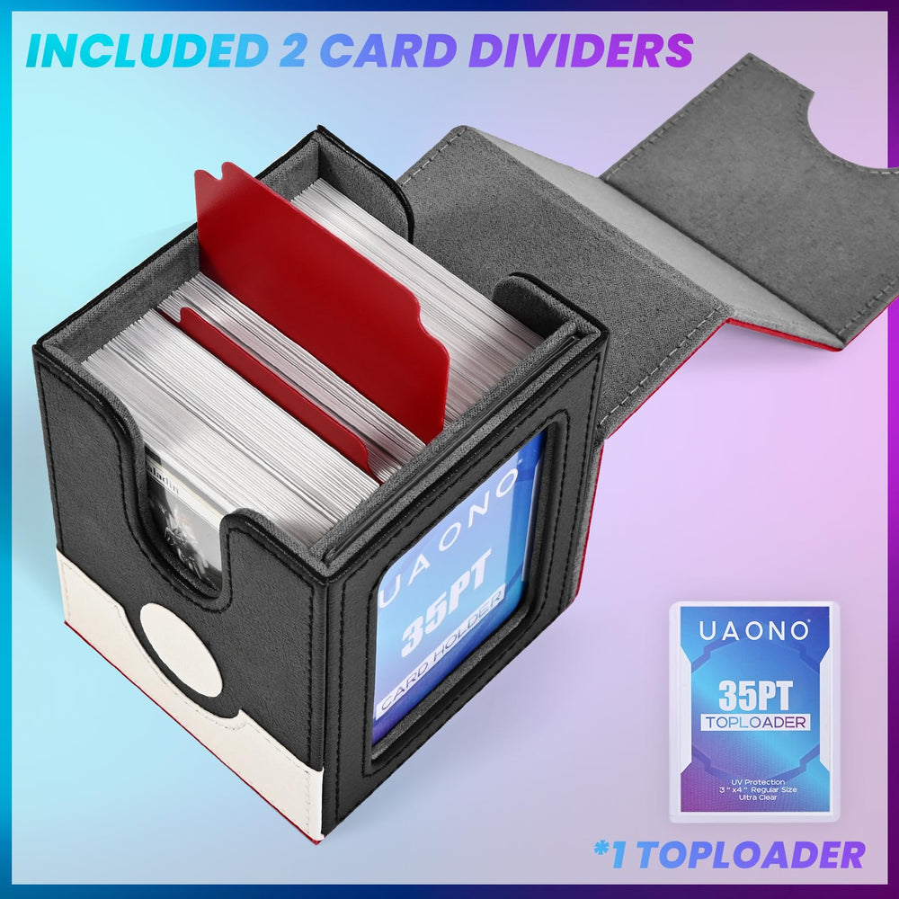 UAONO magnetic closure and top loader protect cards on the go.