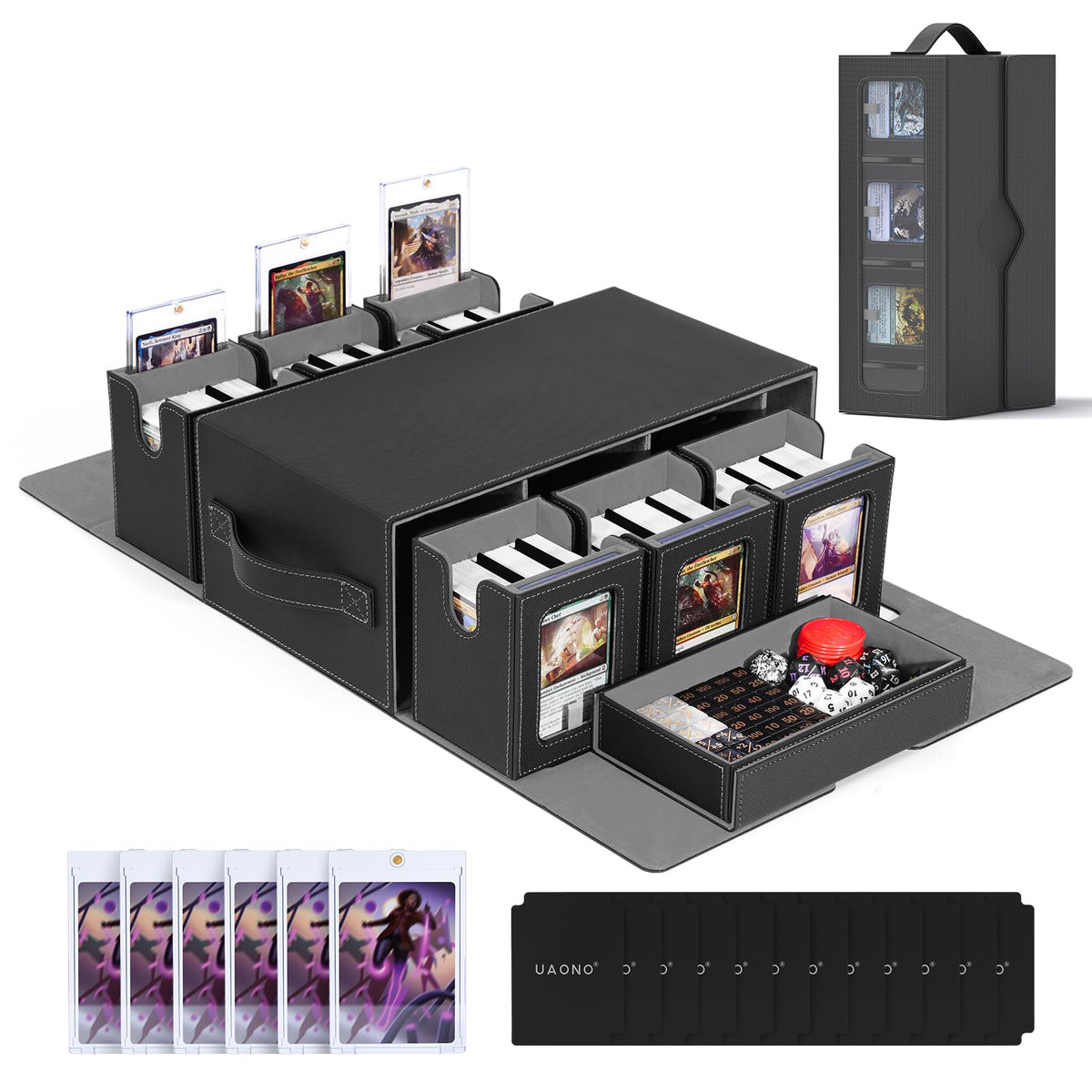 UAONO Commander deck box closed protects your MTG cards.