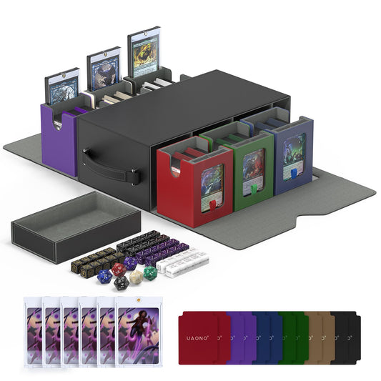 UAONO Commander Deck Box with display windows for quick deck ID