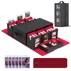 UAONO Commander deck box with display windows keeps MTG decks visible and organized.
