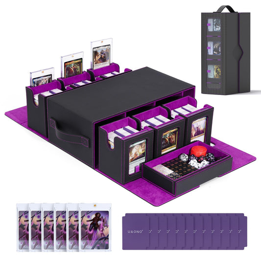 UAONO Commander deck box with six-deck modular design for quick setup and transport.
