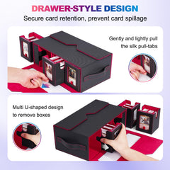 UAONO deck box stores hundreds of cards with double-sleeve compatibility.