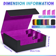 UAONO box with 10 dividers helps categorize cards for quick access.