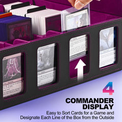 UAONO box capacity demonstrated for 640+ top loaders and hundreds of sleeved cards
