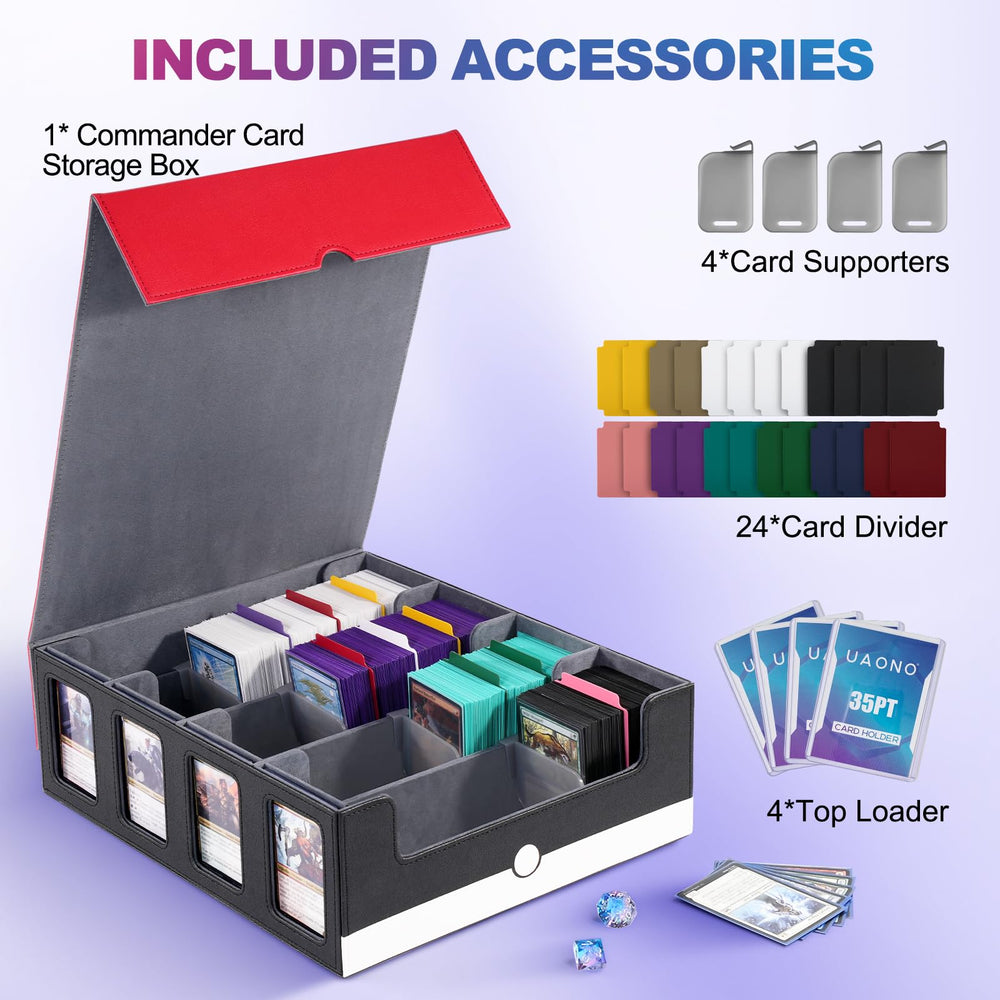 UAONO box large capacity holding 640+ top loaders and decks for MTG