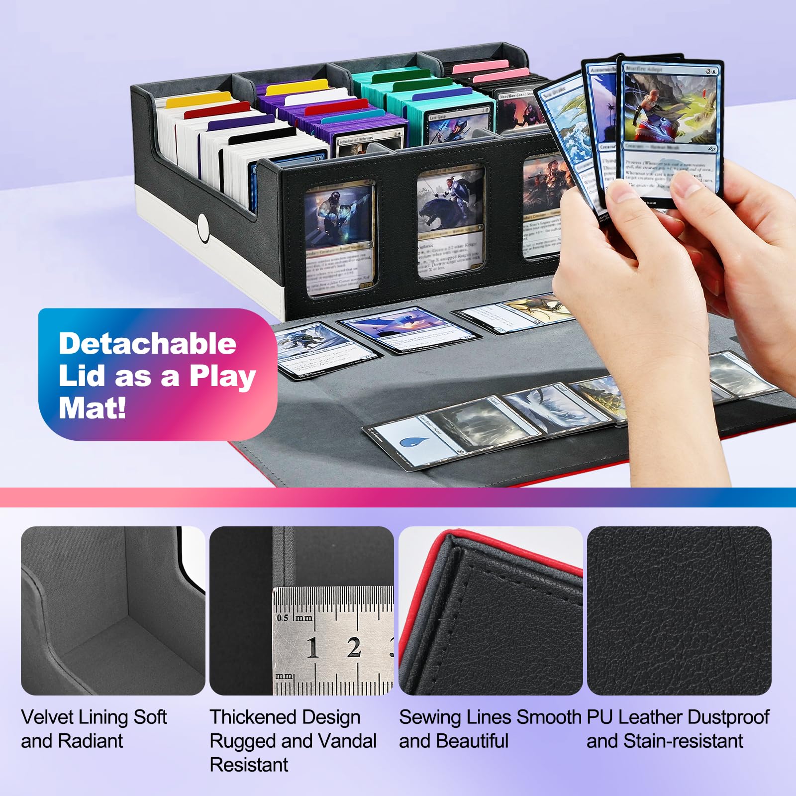 Removable lid of UAONO box doubles as a playmat for quick games