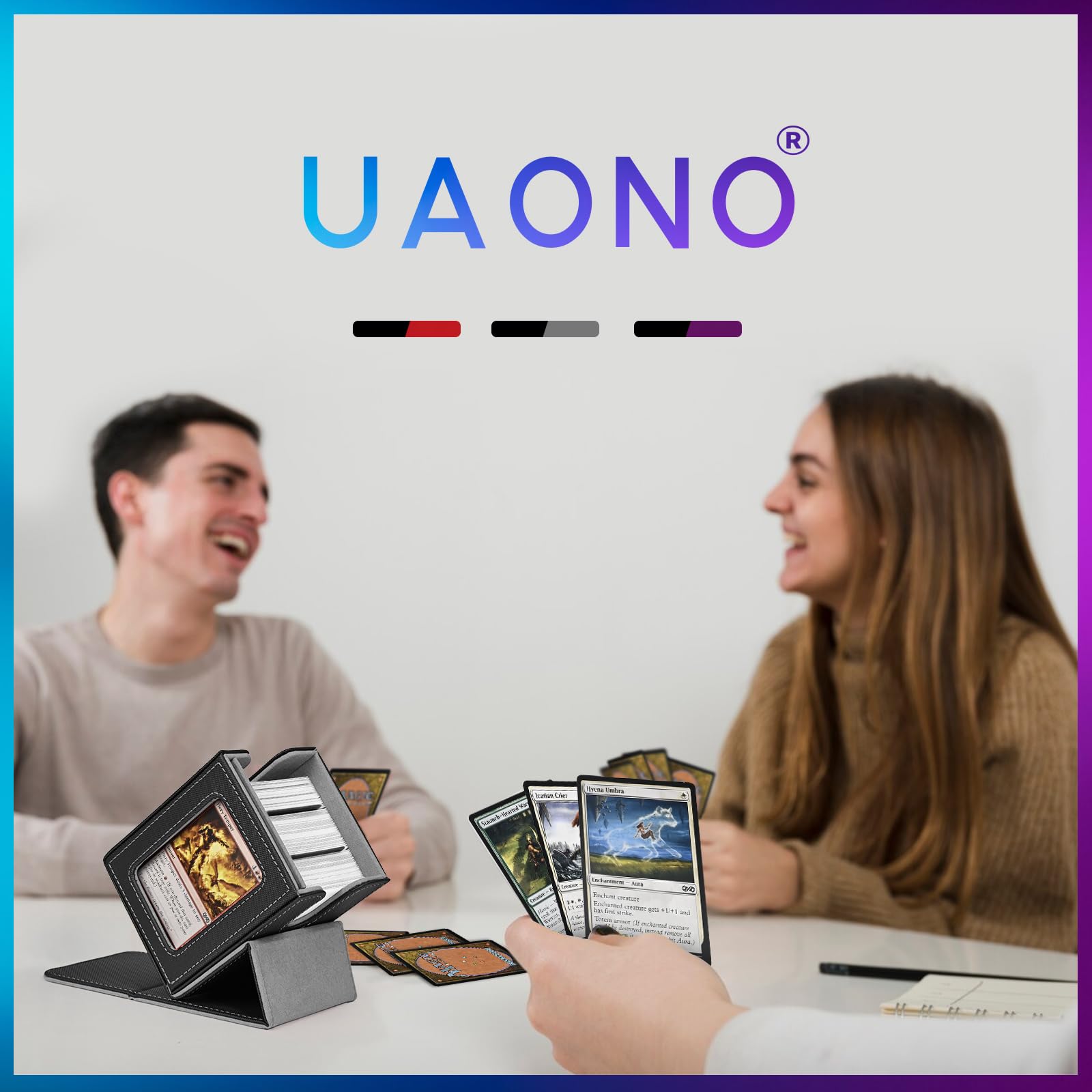 UAONO wide mouth opening for easy card retrieval mid-game