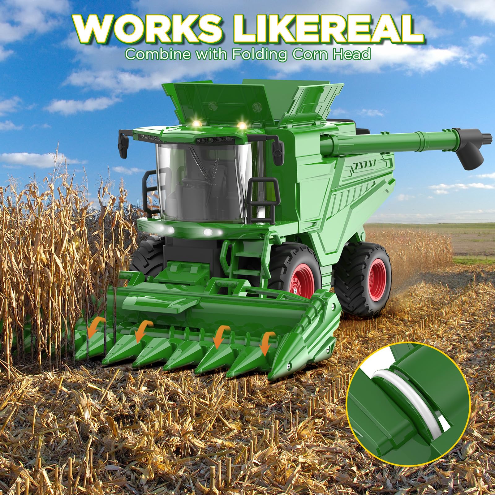 Uarzt harvester lights sounds effect image demonstrates immersive farm play and engagement