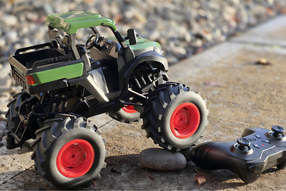 Uarzt RC Tractor LED headlights illuminate play area