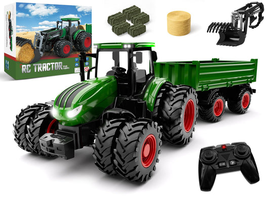 Uarzt remote-control tractor head-front in metal for durable realism.