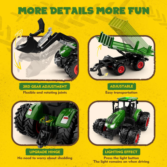 Uarzt remote-control tractor trailer-dumpable for easy load and unload play.