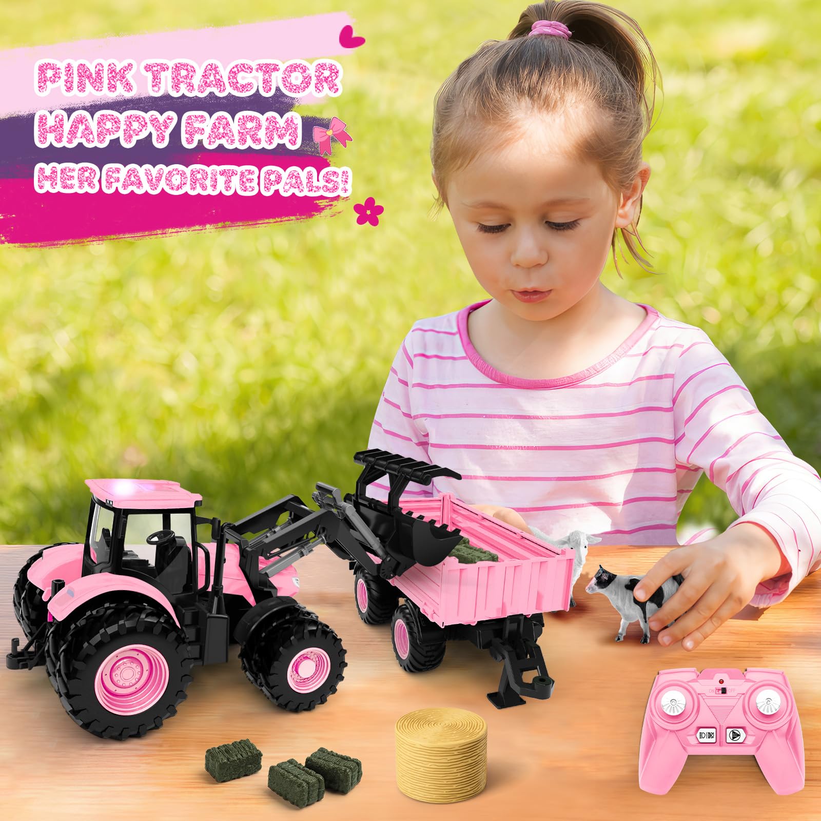 Uarzt Remote Tractor 2.4GHz remote for smooth, interference-free control.