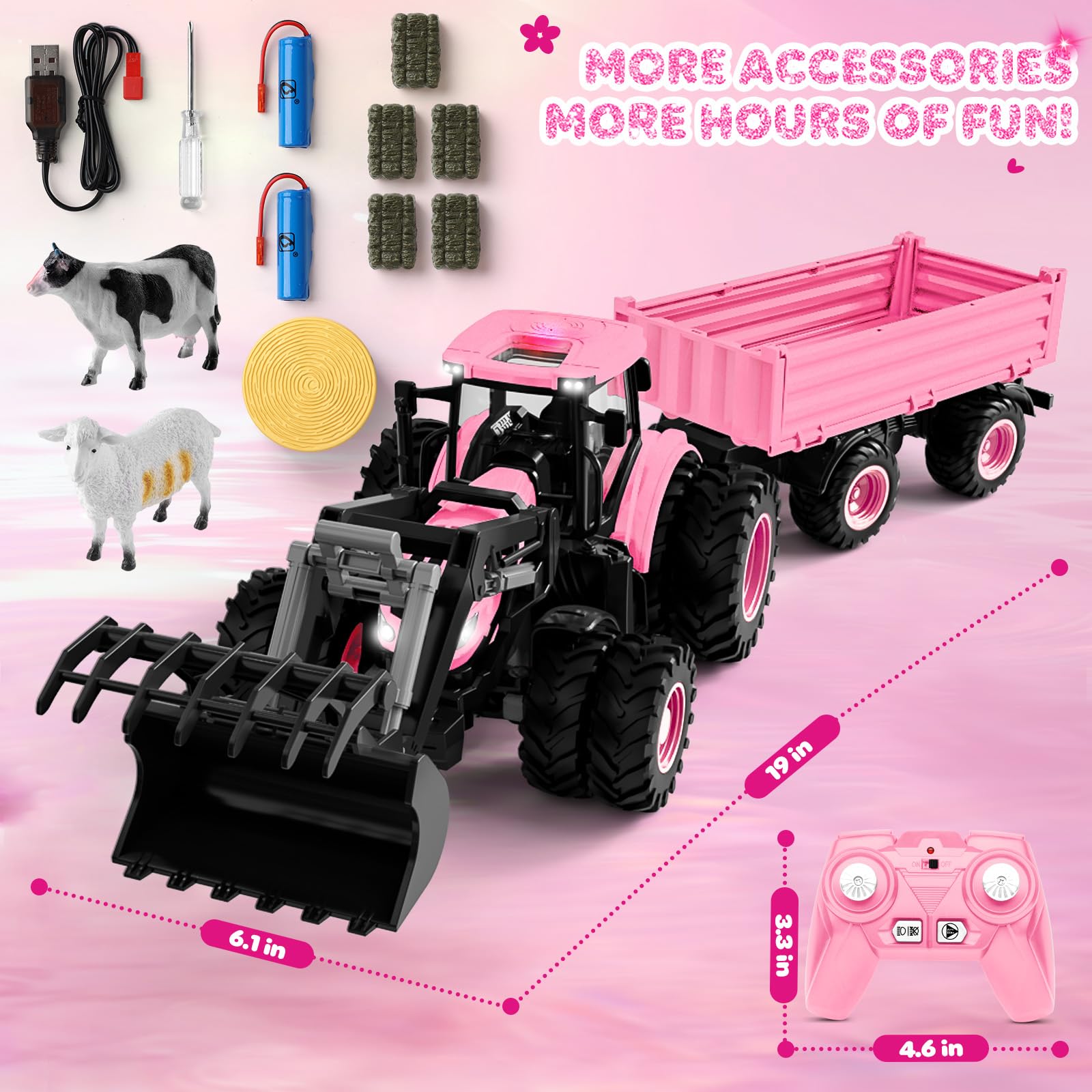 Uarzt Remote Tractor farm accessories encourage imaginative farm scenes.