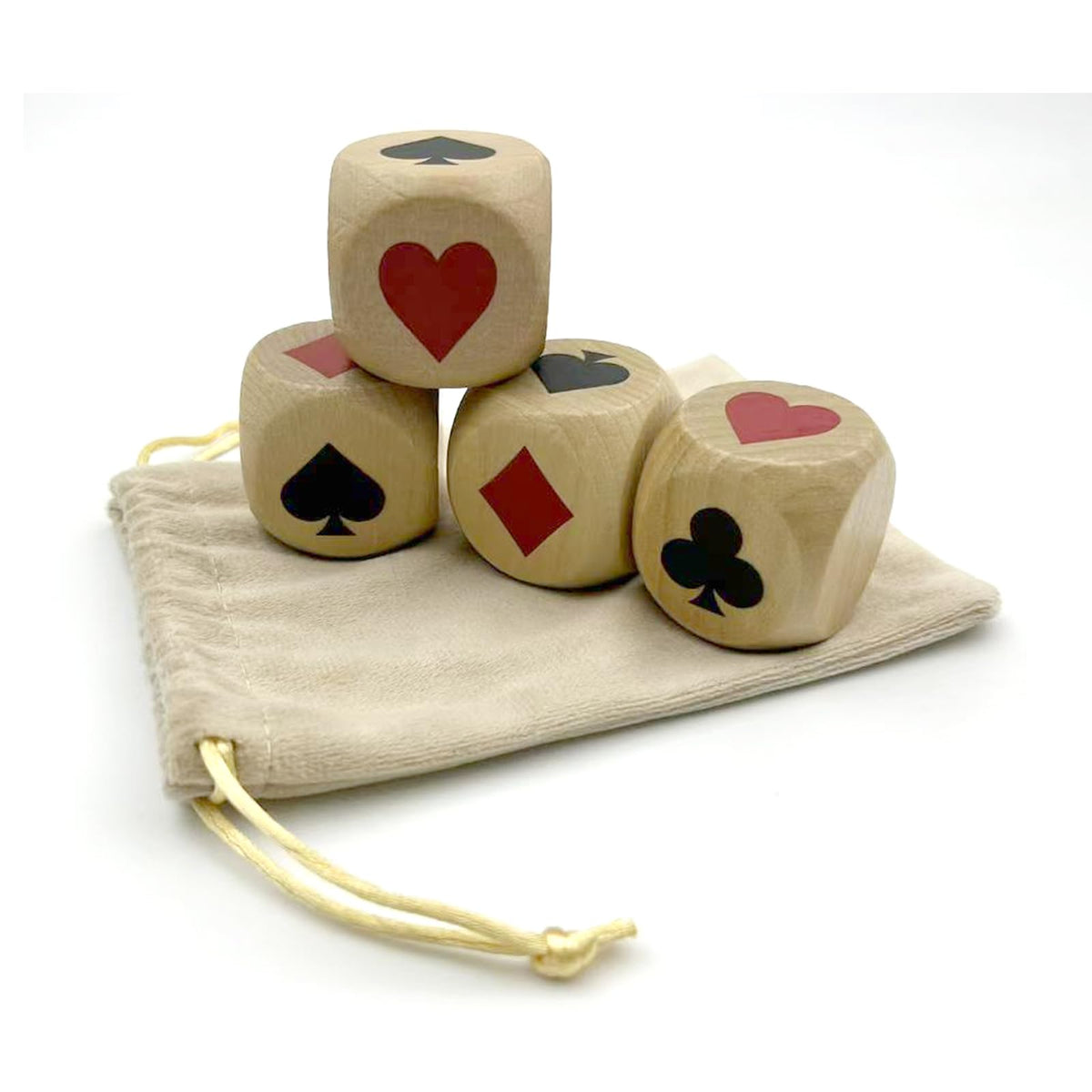UAYBABU Trump marker dice set front view with clear trump colors for easy visibility.