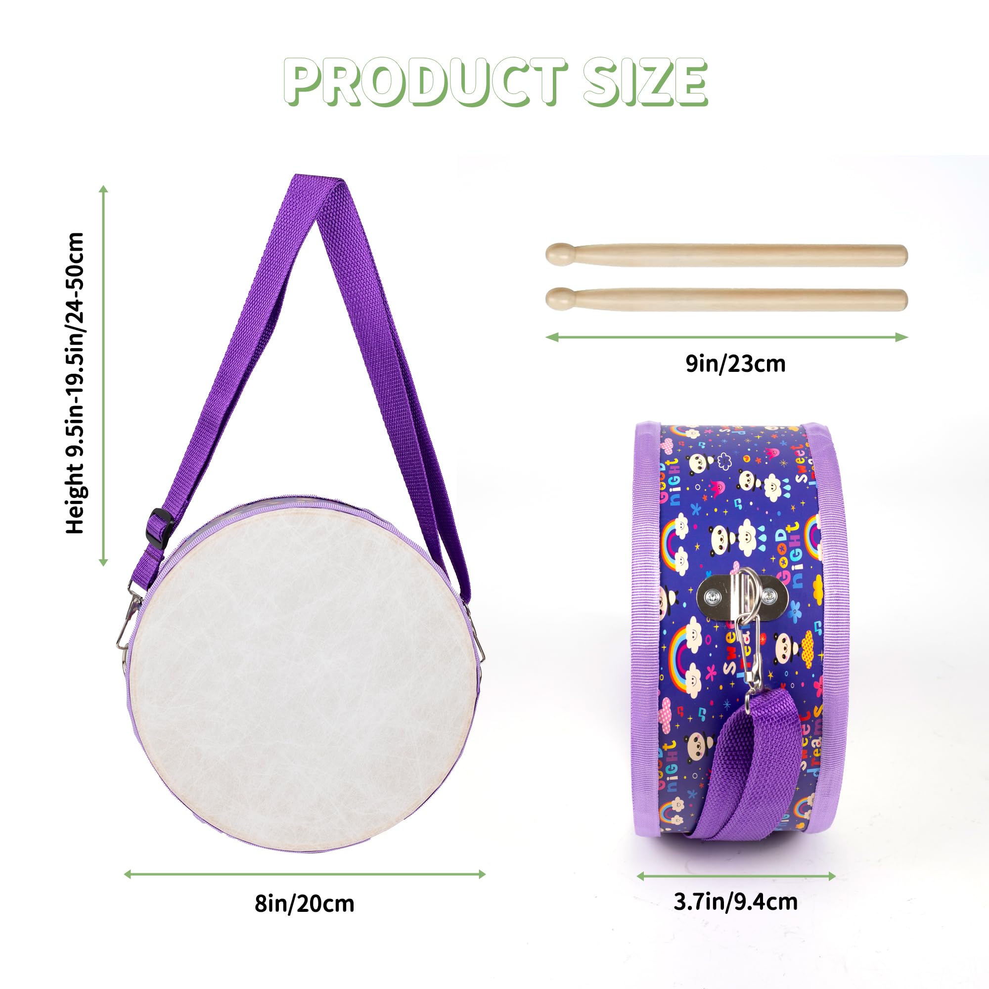 Lightweight toddler drum kit designed for easy handling.