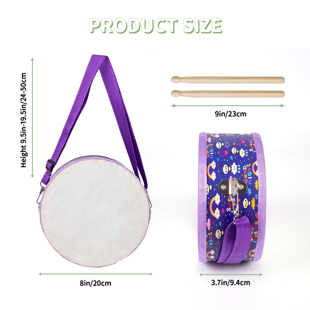 Lightweight toddler drum kit designed for easy handling.