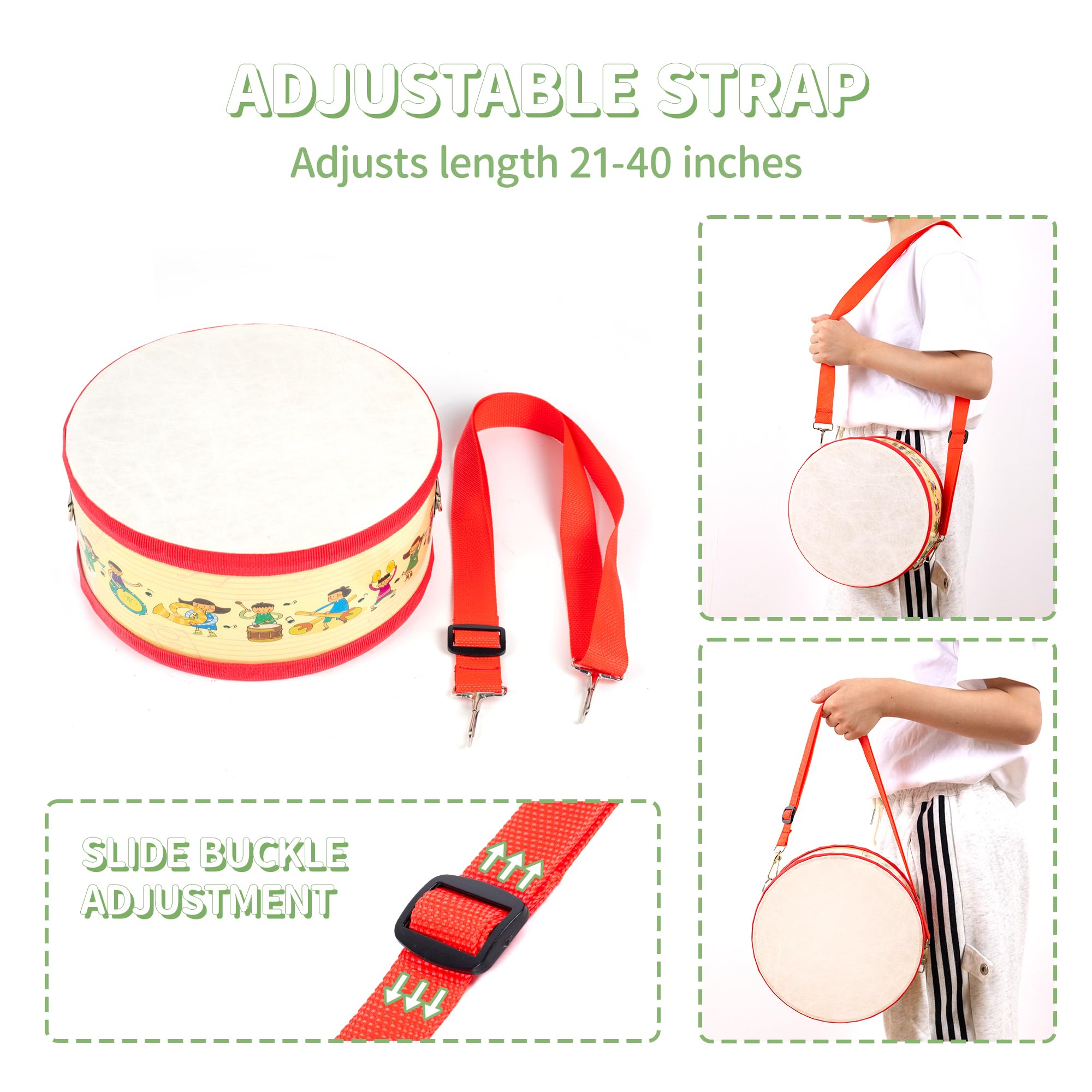 Ubblove red kids drum set featuring a compact, kid-friendly design.