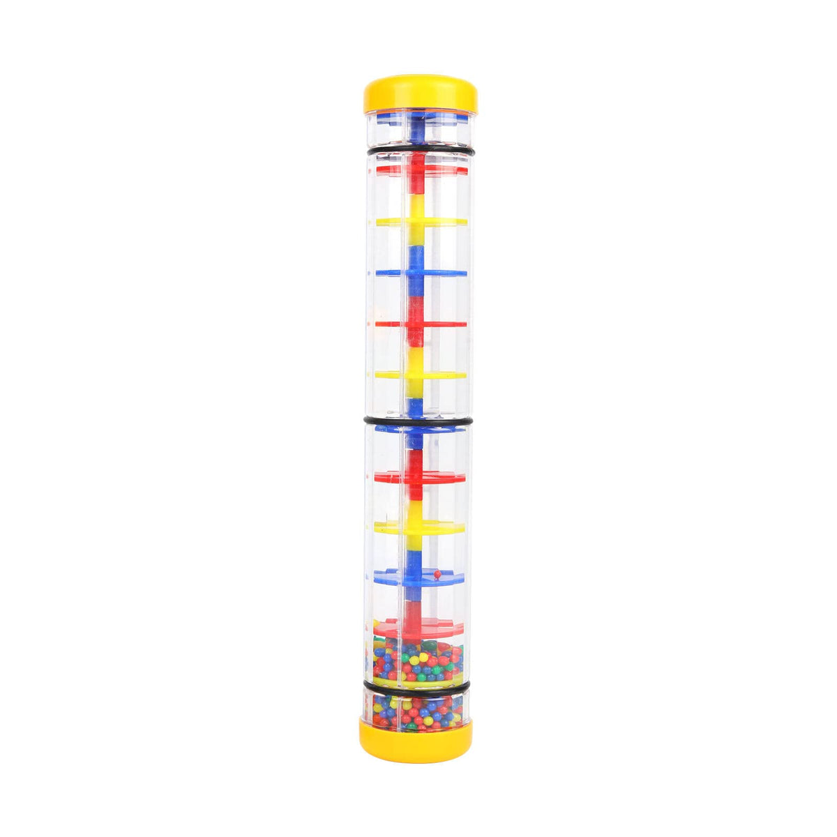 Ubblove Rainmaker 12-inch rain stick in yellow for engaging sensory play and sound exploration.