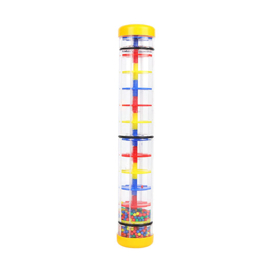 Ubblove Rainmaker 12-inch rain stick in yellow for engaging sensory play and sound exploration.