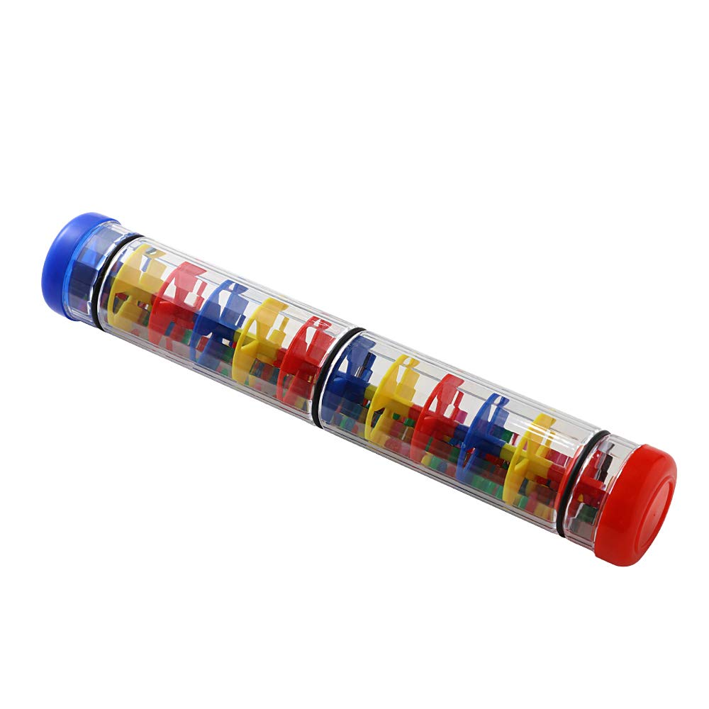 Ubblove Rainmaker rainbow pattern rainstick attracting toddler attention
