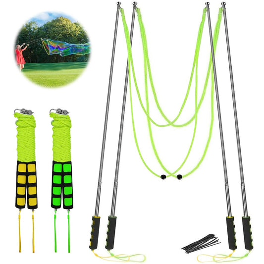 Ubitree giant bubble wand with stainless steel poles for outdoor fun.