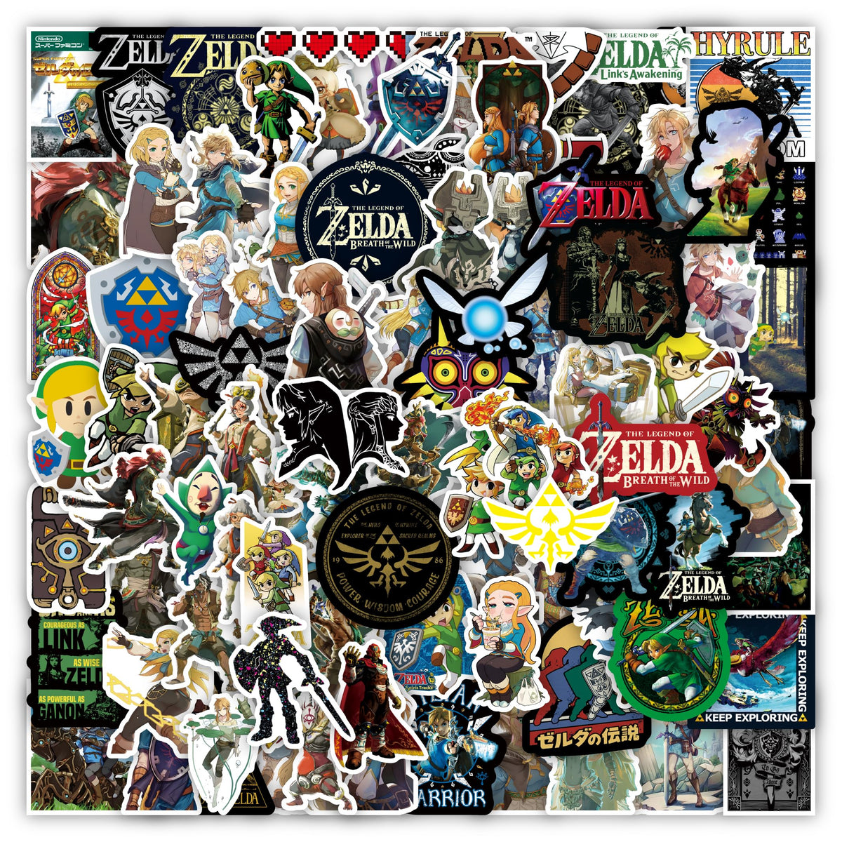UBOFUGS Zelda stickers on a laptop for vibrant personalization and easy removal.