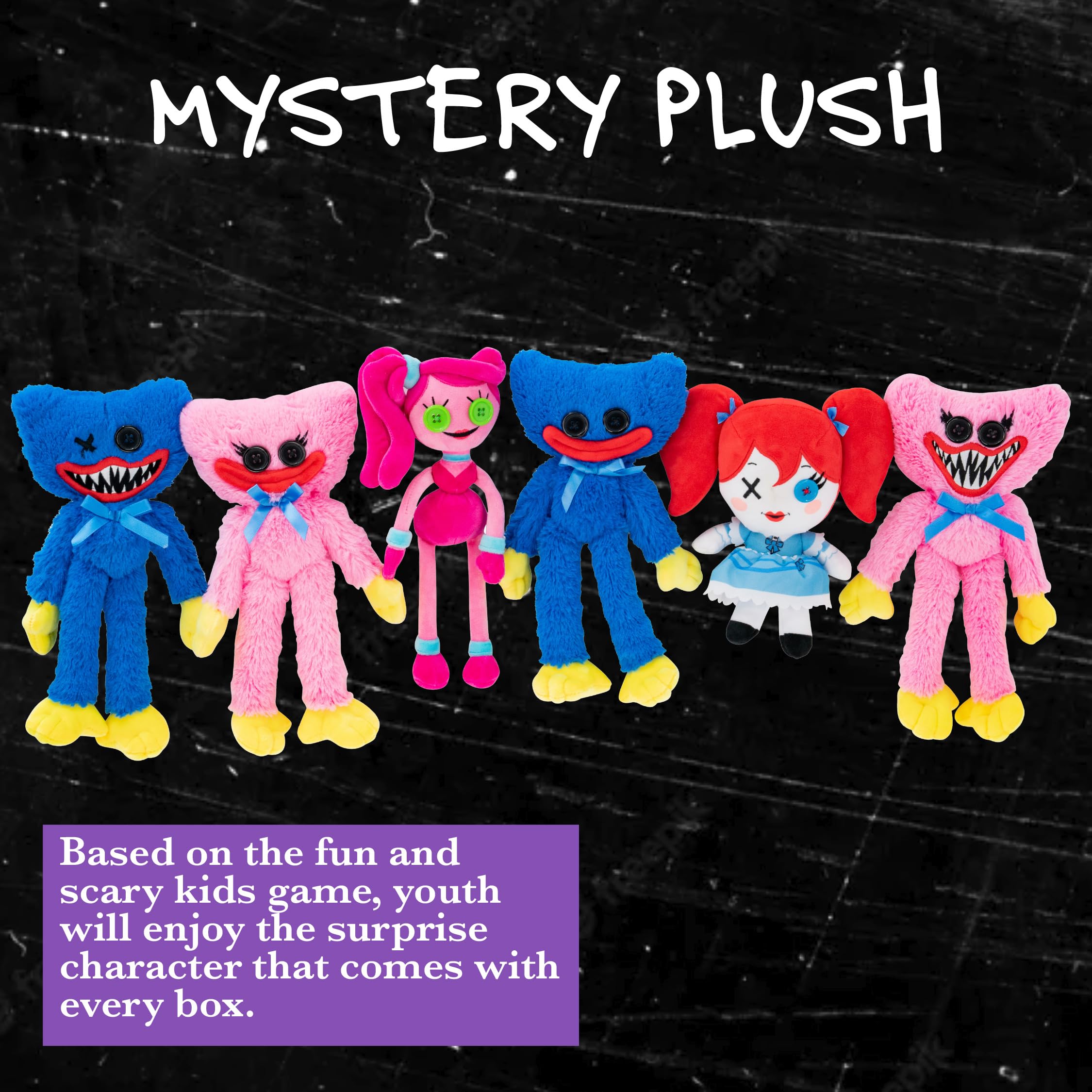 UCC Distributing Poppy Playtime mystery plush figure close-up, soft cuddle material