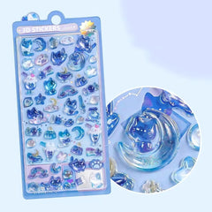 Uchyius 3D Puffy Stickers raised bubble design adds depth to phone cases.