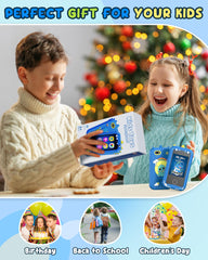 UCIDCI Dinosaur phone in blue promotes kid-friendly, engaging pretend play.